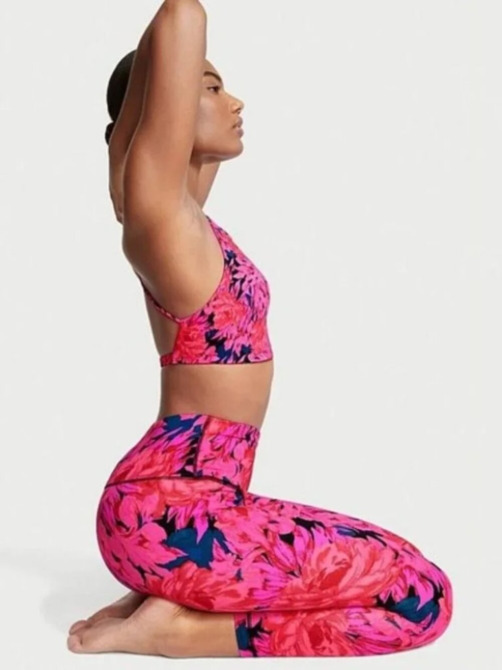 Victoria's Secret Floral Crossover Essential Leggings & Bralette Set L/14